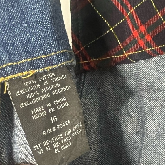 Tweety Looney Tunes Denim Mini Dress Overalls Embroidered 16 (XS/Small) - Picture 6 of 10